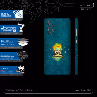 برچسب پوششی ماهوت مدل Collage of Earth Face-FullSkin مناسب برای گوشی موبایل سامسونگ Galaxy A52s 5G