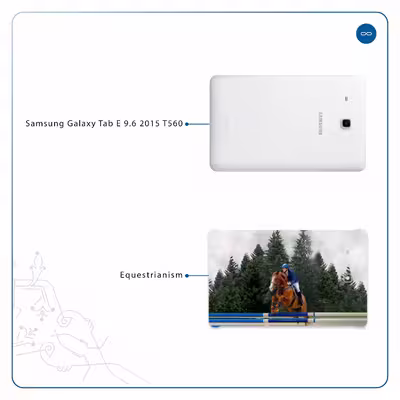 برچسب پوششی ماهوت مدل Equestrianism مناسب برای تبلت سامسونگ Galaxy Tab E 9.6 2015 T560