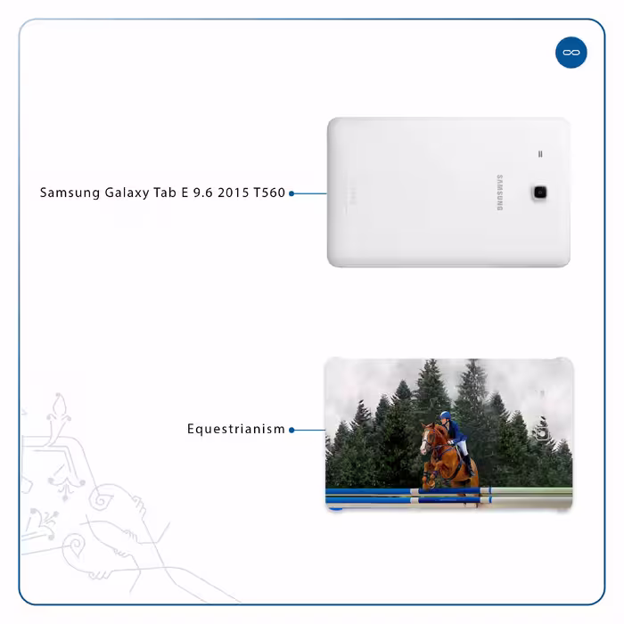 برچسب پوششی ماهوت مدل Equestrianism مناسب برای تبلت سامسونگ Galaxy Tab E 9.6 2015 T560