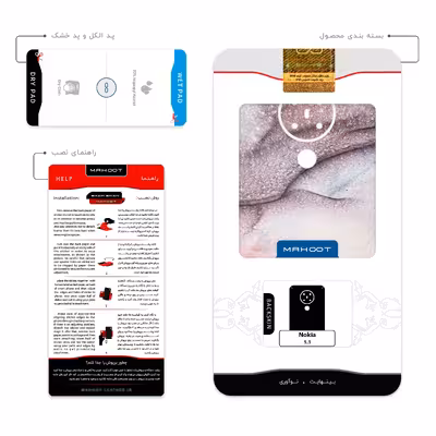 برچسب پوششی ماهوت مدل Smoky pink marble مناسب برای گوشی موبایل نوکیا 5.3