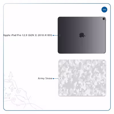 برچسب پوششی ماهوت مدل Army-Snow مناسب برای تبلت اپل iPad Pro 12.9 (GEN 3) 2018 A1895
