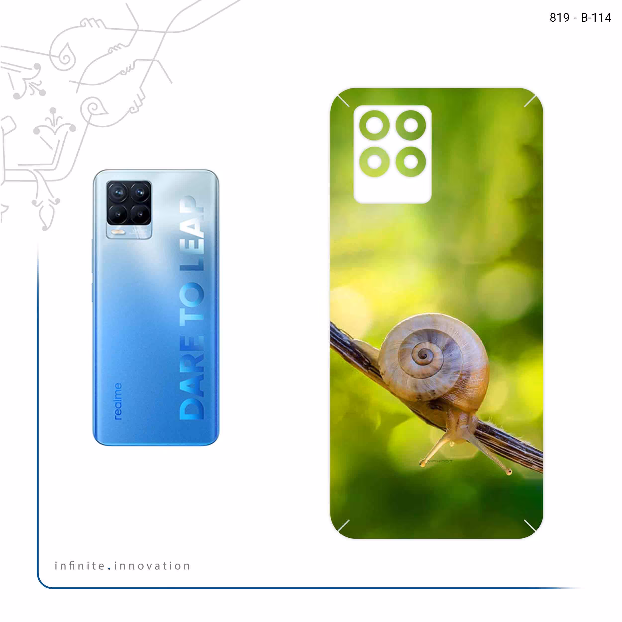 برچسب پوششی ماهوت مدل Snail مناسب برای گوشی موبایل ریلمی 8 Pro