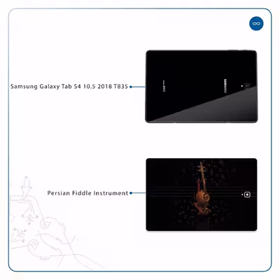 برچسب پوششی ماهوت مدل Persian Fiddle Instrument مناسب برای تبلت سامسونگ Galaxy Tab S4 10.5 2018 T835