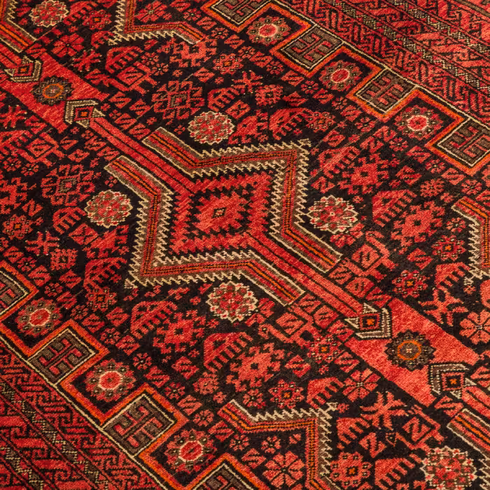 فرش دستبافت دو و نیم متری مدل نقشه بلوچ  کد 34.2804