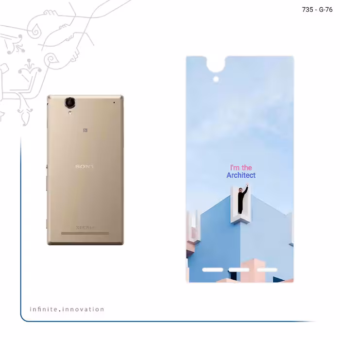 برچسب پوششی ماهوت مدل Architecture مناسب برای گوشی موبایل سونی Xperia T2 Ultra