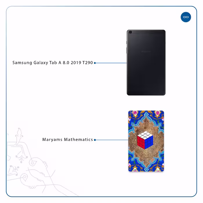 برچسب پوششی ماهوت مدل Maryams Mathematics مناسب برای تبلت سامسونگ Galaxy Tab A 8.0 2019 T290