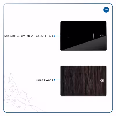 برچسب پوششی ماهوت مدل Burned Wood مناسب برای تبلت سامسونگ Galaxy Tab S4 10.5 2018 T830