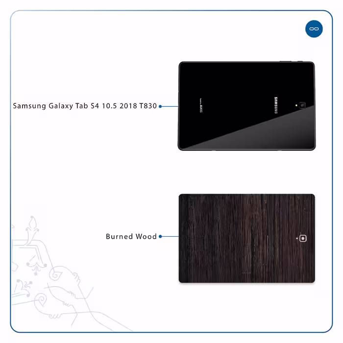 برچسب پوششی ماهوت مدل Burned Wood مناسب برای تبلت سامسونگ Galaxy Tab S4 10.5 2018 T830