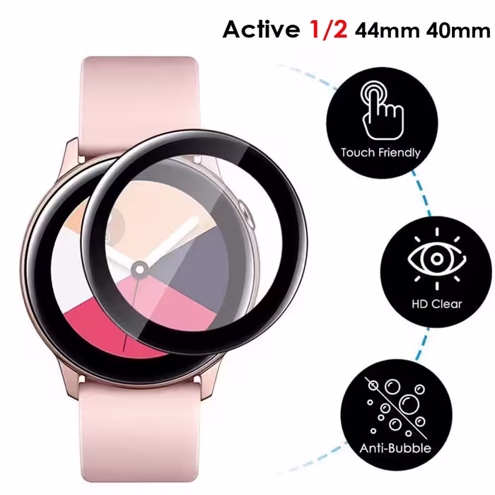 محافظ صفحه نمایش لاین مدل RT007 مناسب برای ساعت هوشمند سامسونگ Galaxy Watch Active 2 40mm بسته دو عددی
