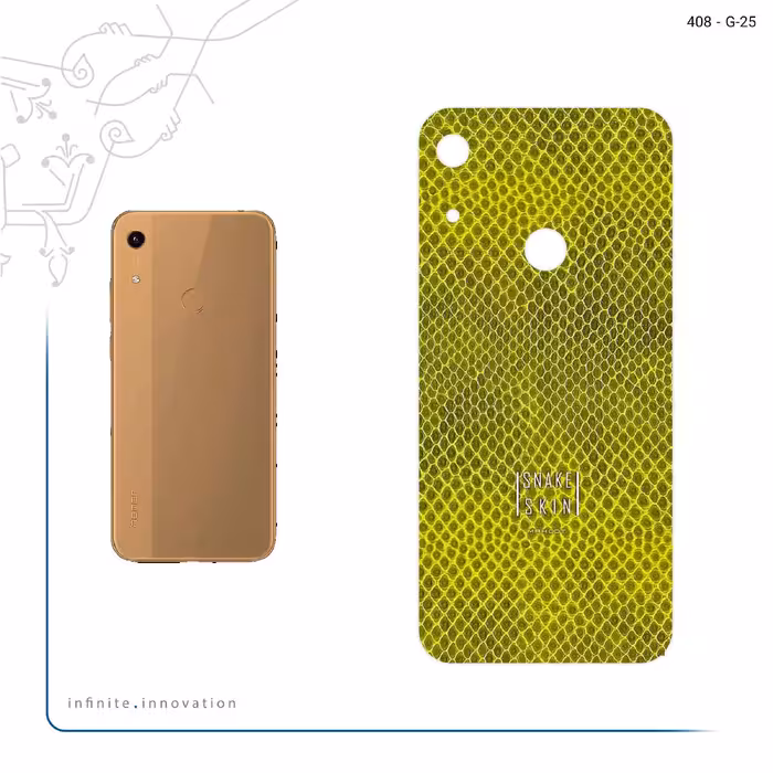 برچسب پوششی ماهوت مدل Yellow Snake Skin مناسب برای گوشی موبایل آنر 8A