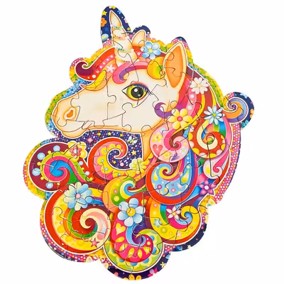 پازل 40 تکه کینگ مدل فانتزی طرح تک شاخ