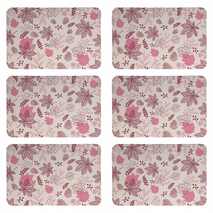 زیربشقابی مدل طرح برگ کد 8116 بسته 6 عددی