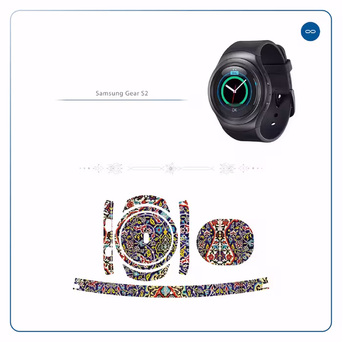 برچسب ماهوت طرح Iran_Tile6 مناسب برای ساعت هوشمند سامسونگ Galaxy Gear S2