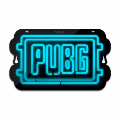 چراغ دیواری نئون دیزاین طرح Pubg-Logo-BL_TBL