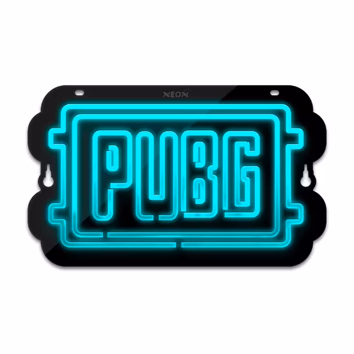 چراغ دیواری نئون دیزاین طرح Pubg-Logo-BL_TBL