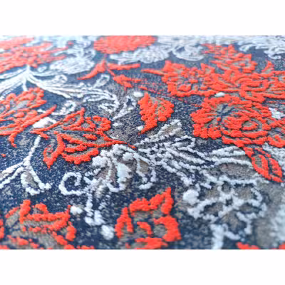 فرش ماشینی زمرد مشهد طرح وینتیج مدل افشان زمینه سورمه ای