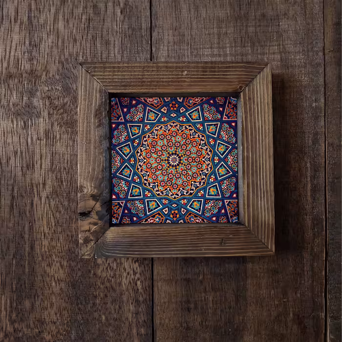 تابلو کاشی گلاک مدل سبک سنتی اسلیمی کد FT12