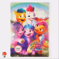 دفتر 50 برگ سیمی  اپادانا  جلد طلقی طرح پونی کد 3274