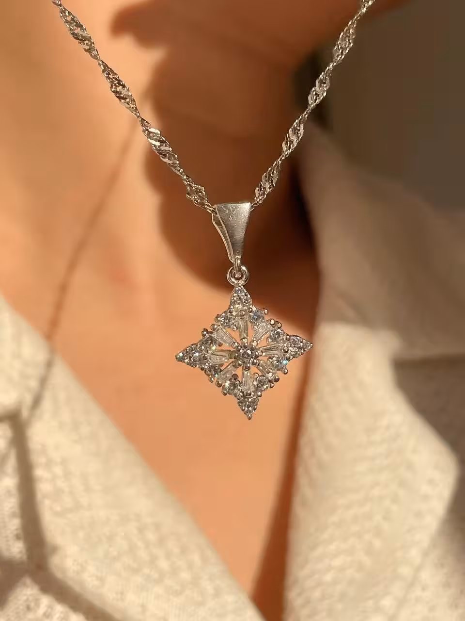 گردنبند زنانه نقره کد 20193