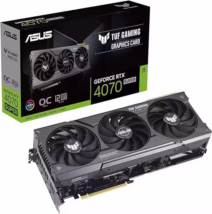 کارت گرافیک ایسوس TUF RTX 4070 SUPER OC 12GB Black
