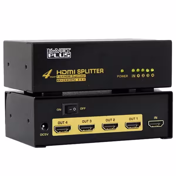 اسپلیتر 4 پورت HDMI ورژن 1.4 کی نت پلاس مدل KP-SPHD1404 KPS-644