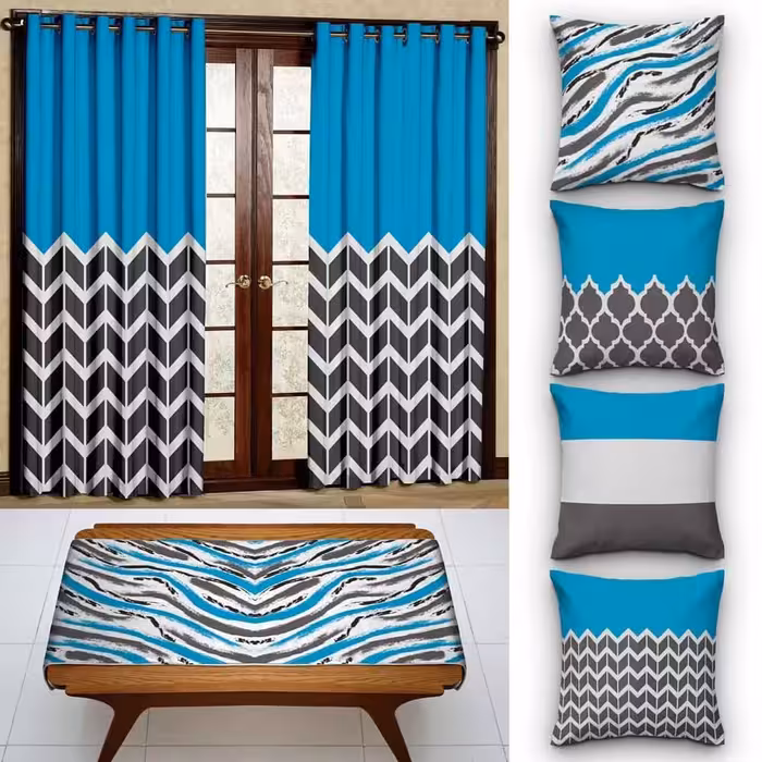 کاور کوسن کد 637 (ست آبی خاکستری)