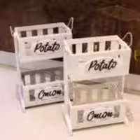 هانی استند جا سیب پیاز پتینه  2 طبقه دسته کنفی  9960