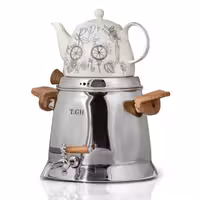 کتری قوری قیطاسی 5.5 لیتری مدل 7065 براق کف چدن