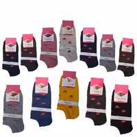 جوراب ساق کوتاه ونیز مدل قلبی مجموعه 12 عددی