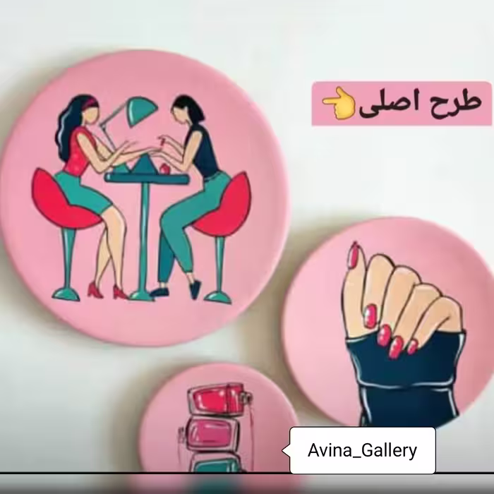 دیوارکوب سفالی مجموعه 3 عددی 
