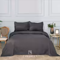 روتختی پنبه دوزی طوسی تیره مدل Lafel