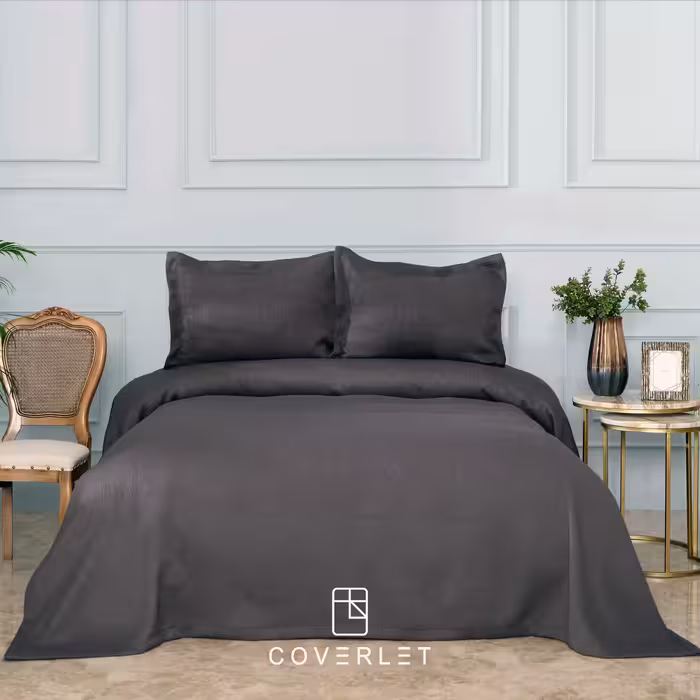 روتختی پنبه دوزی طوسی تیره مدل Lafel