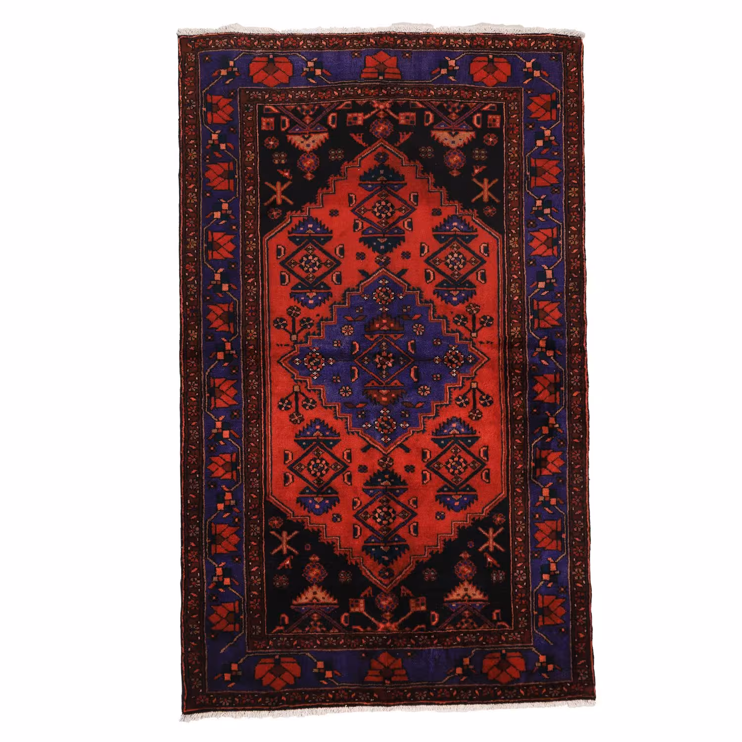 فرش قدیمی دستباف سه متری طرح ترنج کد 4020234