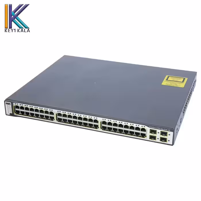 سوئیچ شبکه PoE مدیریتی سیسکو 48 پورت WS-C3750-48PS-S