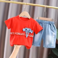 بلوز و شلوارک فیلی قرمز اسپرت