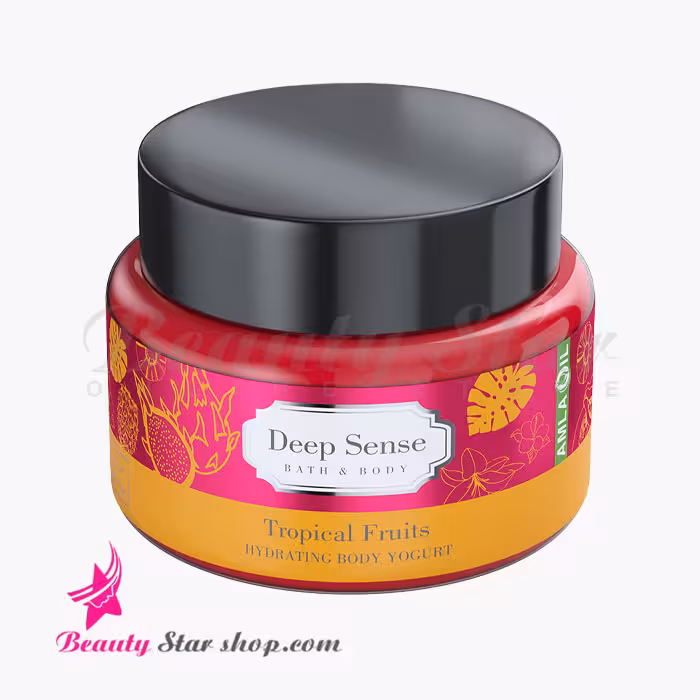 کرم ژل آبرسان (ماست بدن) دیپ سنس مدل تروپیکال مناسب پوست های خشک و خیلی‌ خشک حجم 250 میلی لیتر