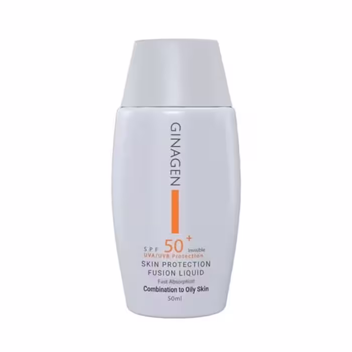 ضد آفتاب بی رنگ ژیناژن پوست چرب و مختلط ginagen-sun-screen-for-oily-skins SPF50