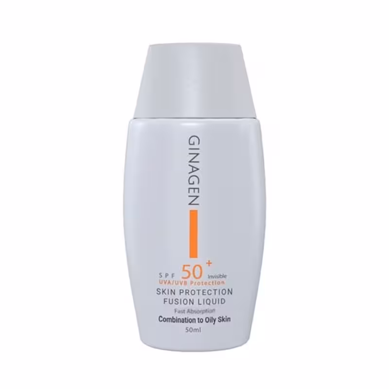ضد آفتاب بی رنگ ژیناژن پوست چرب و مختلط ginagen-sun-screen-for-oily-skins SPF50