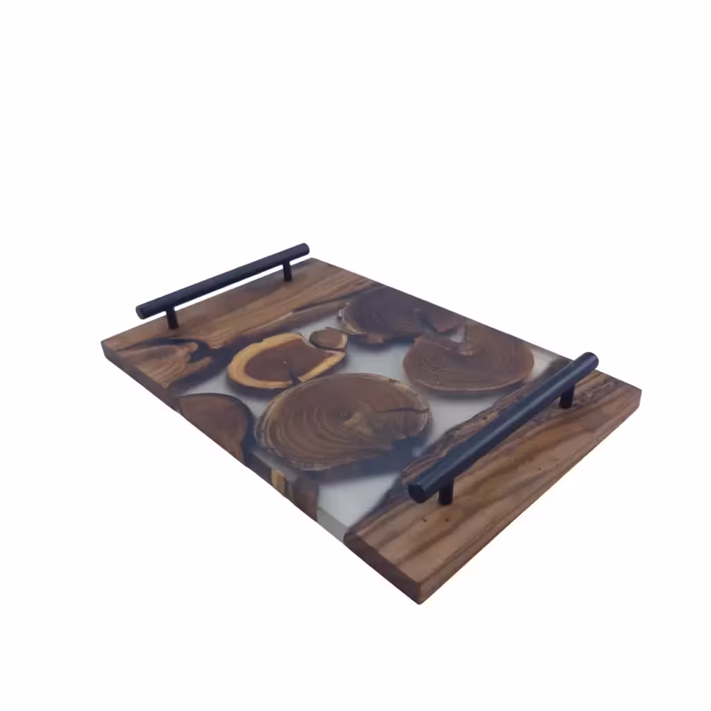 سینی چوب و رزین 30 سانت کد WD6114