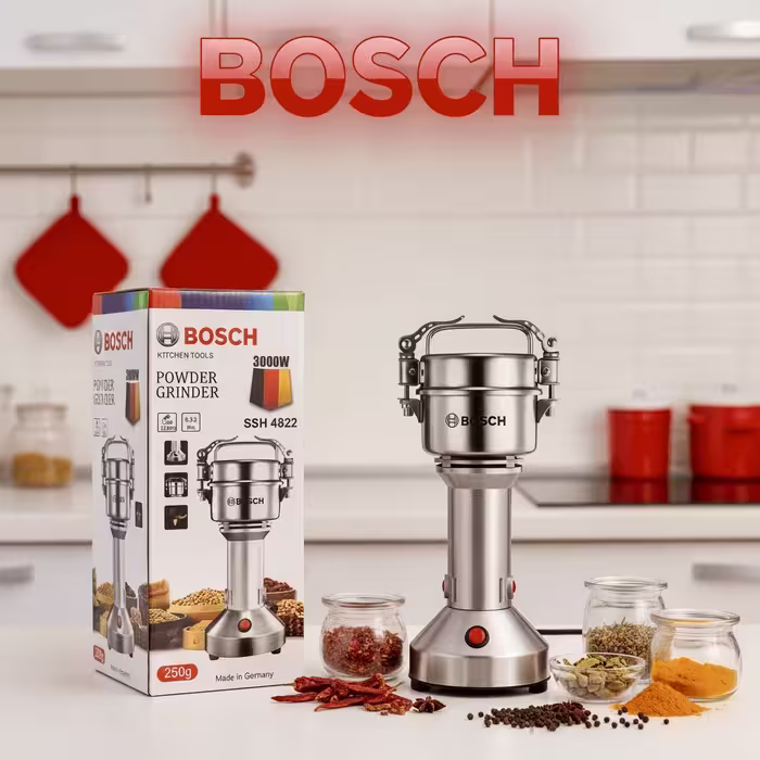 آسیاب صنعتی بوش- ظرفیت 250G گرمی قدرت 3000W وات- مدل SSH4800