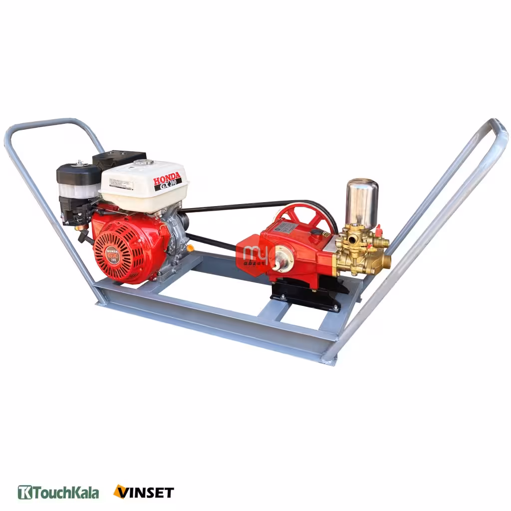 سمپاش مرکزی 13 اسب هوندا اصلی و پمپ 90 بار یاماها