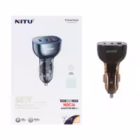 شارژر فندکی فست و PD سه پورت Nitu مدل NDC36 68W - مشکی