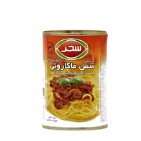 کنسرو سس ماکارونی با سویا و قارچ سحر 400 گرمی