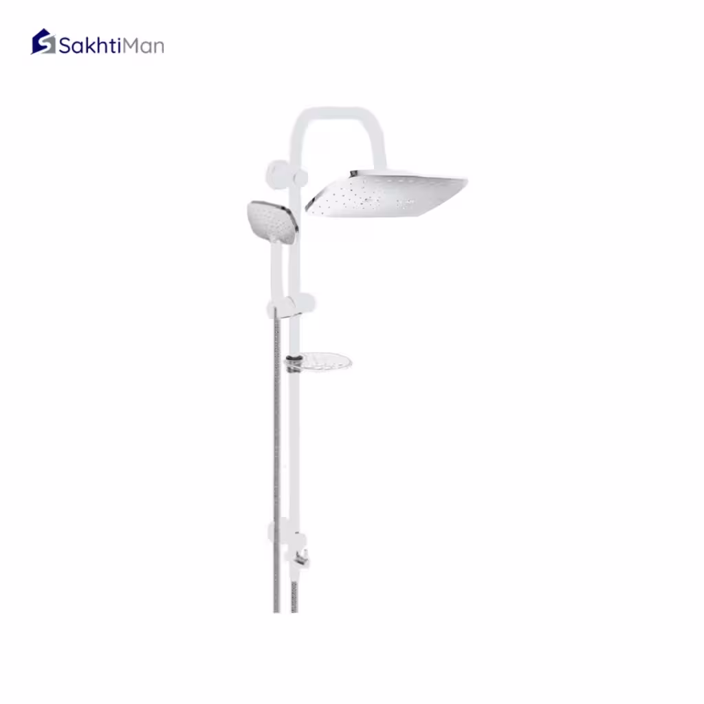 علم دوش یونیورست سفید کروم دو کاره دارای رسوب گیر