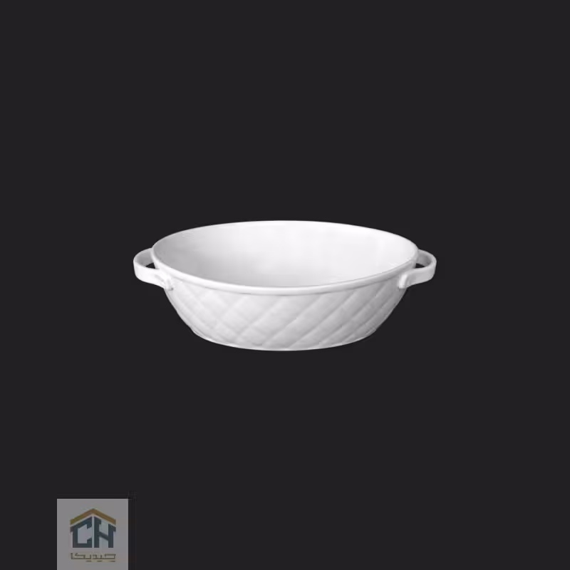 مرغ خوری سرامیکی بیضی متوسط گلدکیش طرح Burberry مدل GK554929