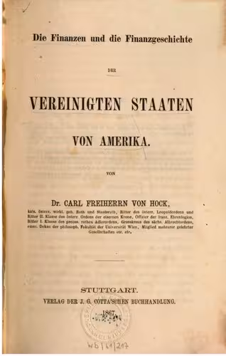 خرید و دانلود نسخه کامل کتاب Die Finanzen und die Finanzgeschichte der Vereinigten Staaten von Amerika