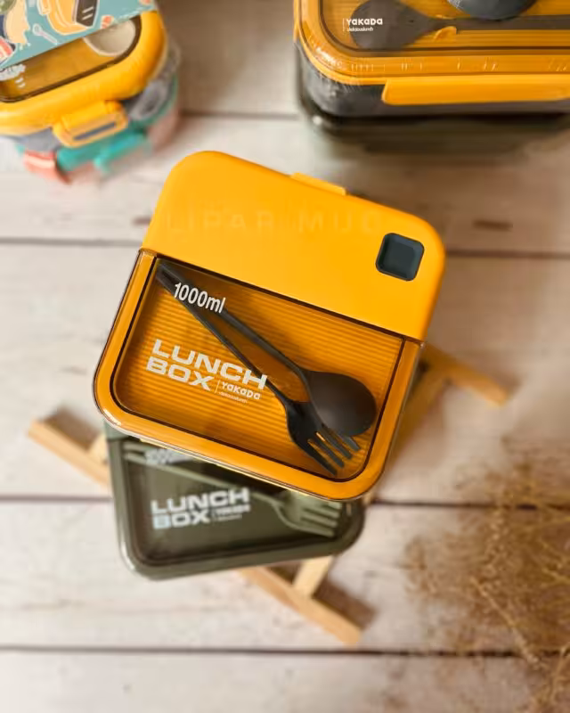 لانچ باکس مربعی نوشته دار