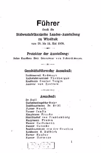 خرید و دانلود نسخه کامل کتاب Führer durch die Südwestafrikanische Landes-Ausstellung zu Windhuk vom 29. bis 31. Mai 1 1909