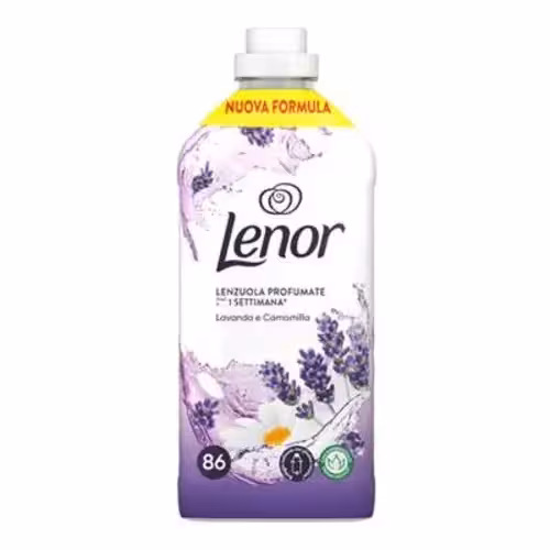 نرم کننده فابریک ایتالیایی لنور Lenor Fabric Lavanda با رایحه اسطوخودوس 86 بار شستشو 1806 میل
