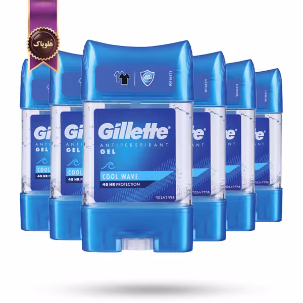 6 عدد دئودورانت ژلی ضدتعریق مردانه ژیلت Gillette مدل خنک‌کننده Cool Wave حجم 70 میلی‌ لیتر (اورجینال)